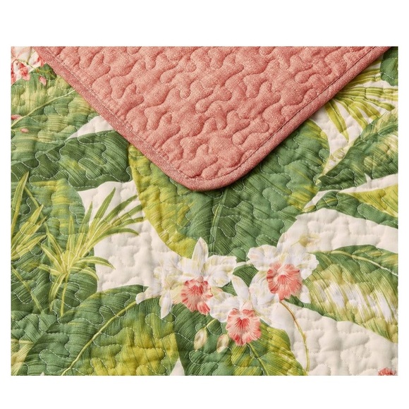 Tommy Bahama Reversible Cotton Twin Quilt Set with Matching Sham NWOT - Picture 4 of 9